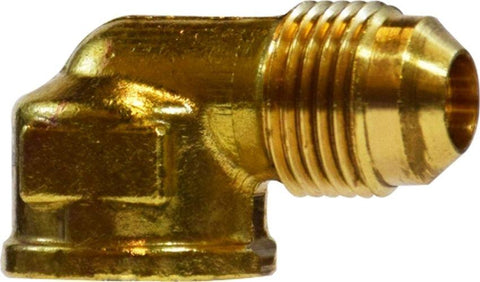 Midland | 10323 | 1/2 X 1/4 (M FLARE X FIP ELBOW), Brass Fittings, SAE 45 Deg Flare, 90 Deg Female Elbow