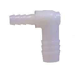 33392W | 1/2 x 1/4 WHITE NYLON REDUCING HOSE BARB ELBOW