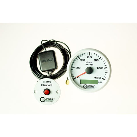 184524 3 3/8 GPS ANALOG 120 MPH SPEEDOMETER KIT WHITE