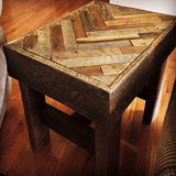 Reclaimed Barn Wood Tiles | 2" x 10" tiles - 1/2" thickness | 10 sq ft kit